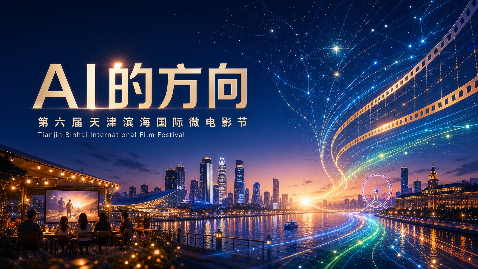 AI的方向，第六届天津滨海国际微电影节主题BANNER